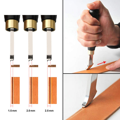 Creaser de bord en cuir (disponible dans les tailles 1,5 mm, 2,0 mm, 2,5 mm)