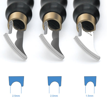 Creaser de bord en cuir (disponible dans les tailles 1,5 mm, 2,0 mm, 2,5 mm)