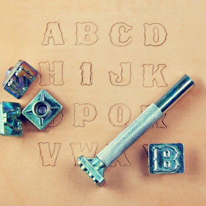 Ensemble d'estampage alphabet (LETTRE) de 27 pièces pour la maroquinerie - Taille: 3/4" (19 mm)