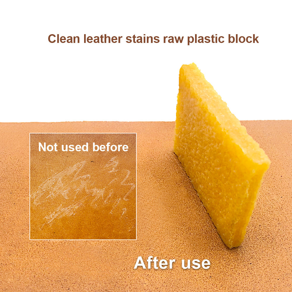 Bloc de caoutchouc brut pour nettoyer les taches de cuir (taille 70*50*10 mm)