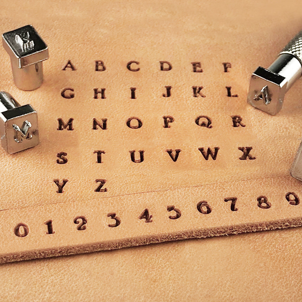 Ensemble d'estampage de figurines et d'alphabets de 37 pièces pour la maroquinerie - Taille : 1/8" (3,2 mm)
