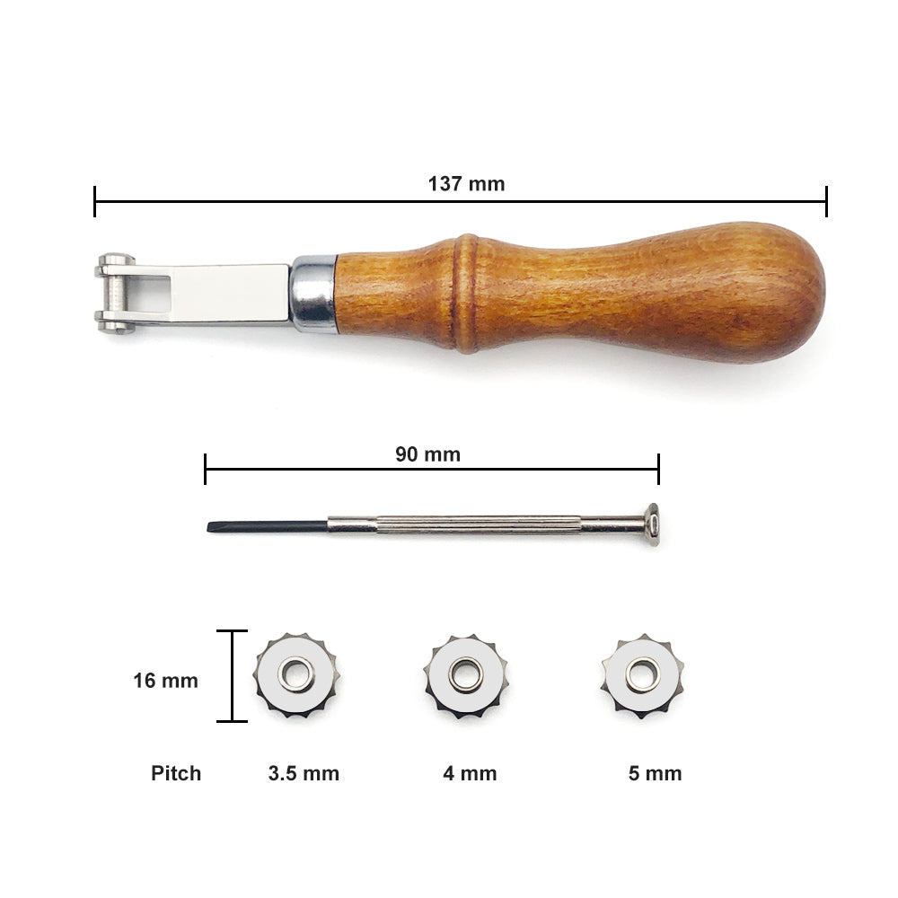 Tracing Wheel, Perforator Tool Long Lasting Real Wood Handle For