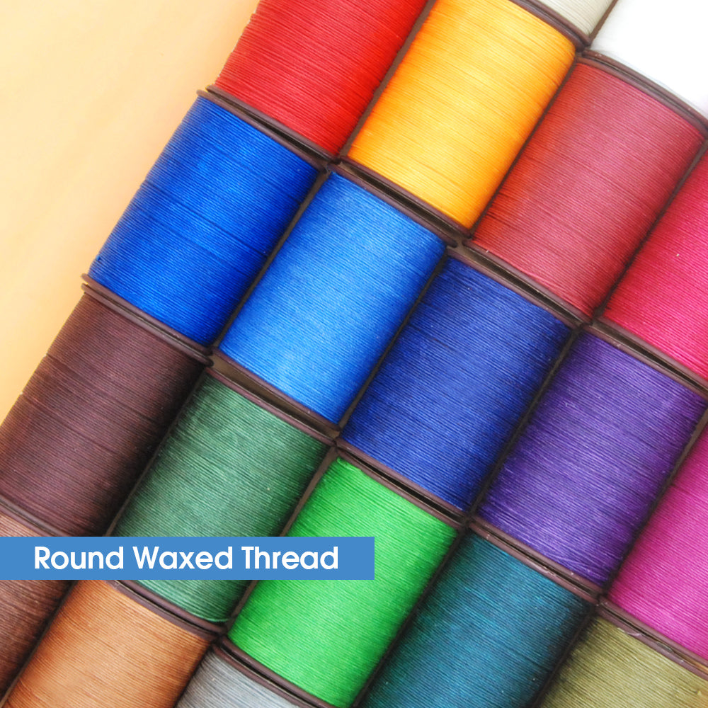 25 Colors Leather Sewing Thread Kit Round Waxed Thread Set