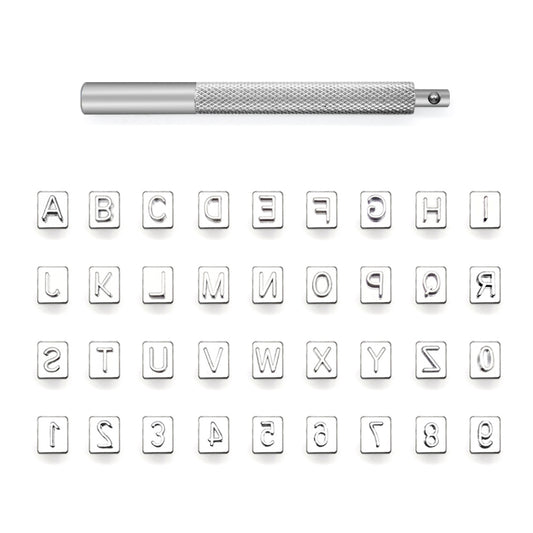 数字&amp;アルファベットスタンピングセット 1/4インチ (6.5mm)